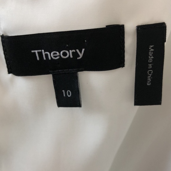 Theory White Sleeveless Mini Dress Size 10 - Picture 4 of 6
